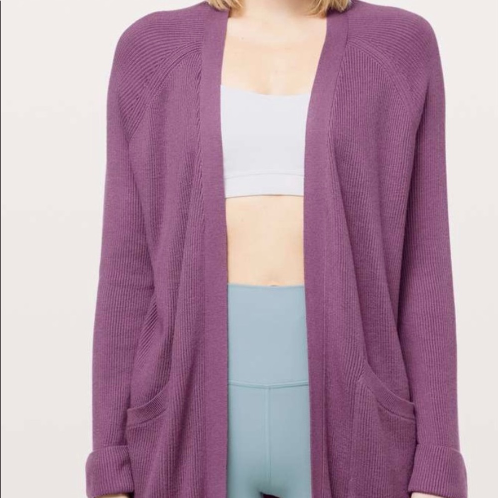 NWT New With Tags Vintage Plum Still at Ease Long Sweater Wrap Lululemon